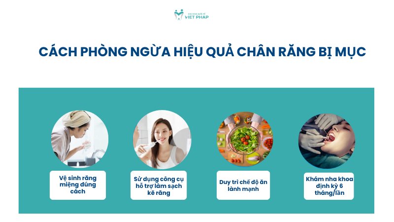 Cách phòng ngừa hiệu quả chân răng bị mục