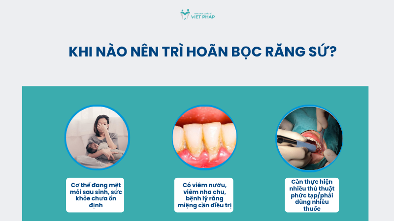 dang cho con bu co boc rang su duoc khong 4 Khi nào nên trì hoãn bọc răng sứ?