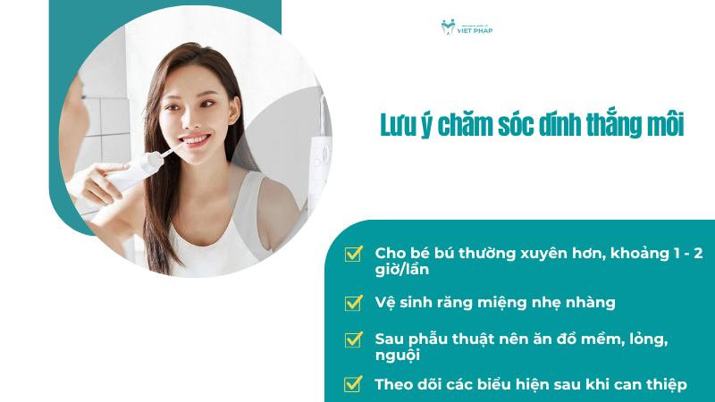 dinh thang moi va moi binh thuong 5 Lưu ý chăm sóc dính thắng môi
