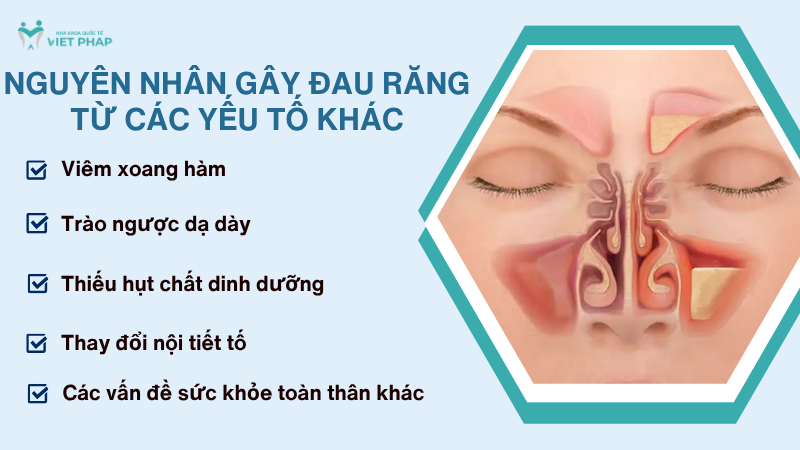Nguyên nhân gây đau răng từ các yếu tố khác