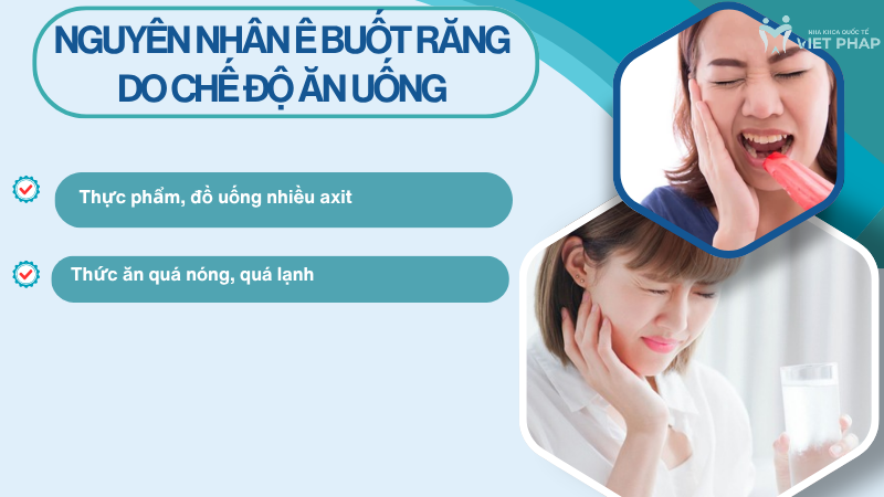 nguyen nhan e buot rang 3 Nguyên nhân ê buốt răng do chế độ ăn uống