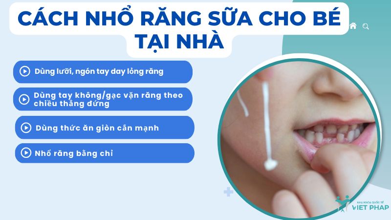 nho rang cho be Cách nhổ răng sữa cho bé tại nhà