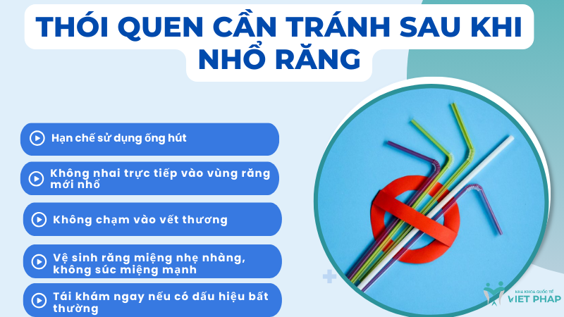 nho rang kieng an gi 3 Thói quen cần tránh sau khi nhổ răng