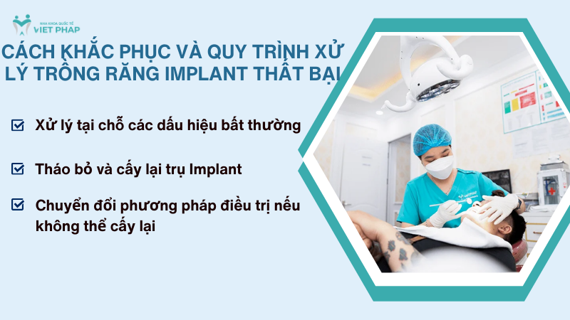Cách khắc phục và quy trình xử lý trồng răng Implant thất bại