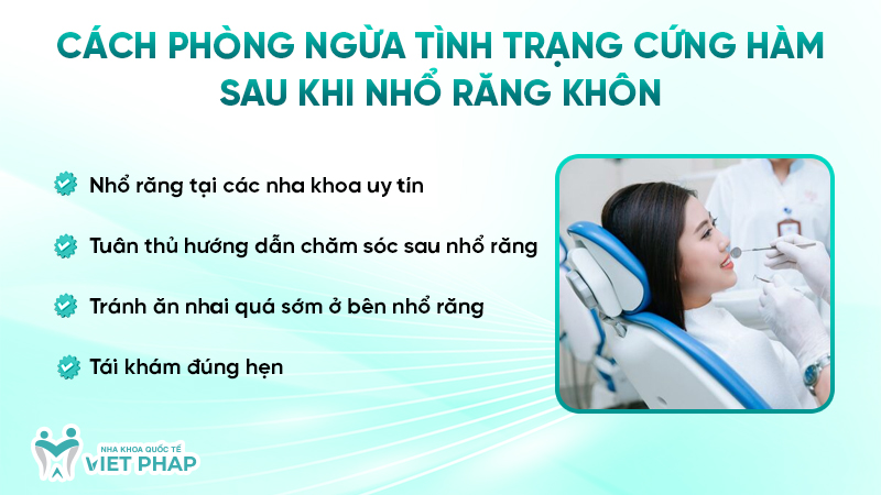Cách phòng ngừa tình trạng cứng hàm sau khi nhổ răng khôn