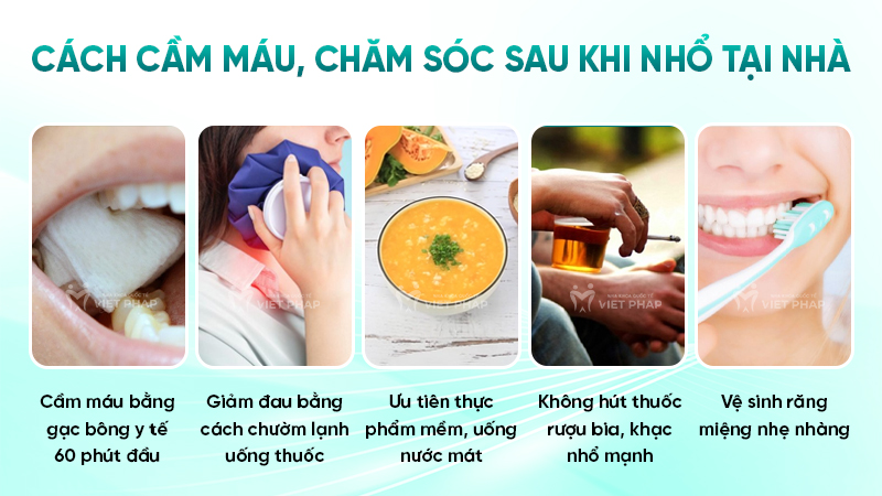Cách cầm máu, chăm sóc sau khi nhổ tại nhà