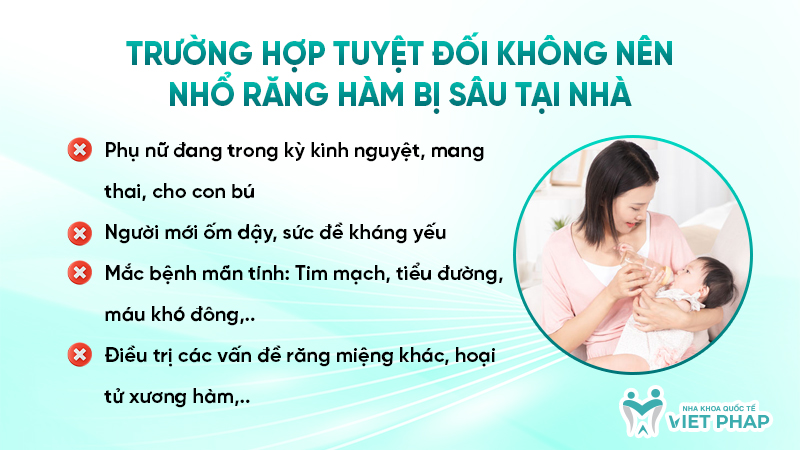 Trường hợp tuyệt đối không nên nhổ răng hàm bị sâu tại nhà