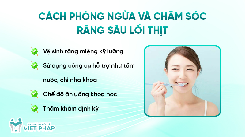 Cách phòng ngừa và chăm sóc răng sâu lồi thịt
