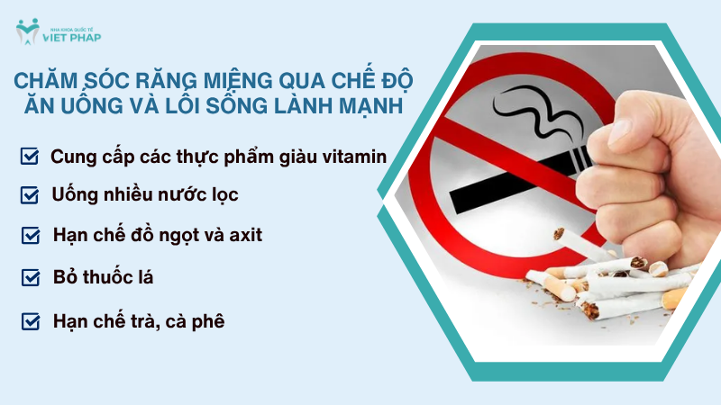 Chăm sóc răng miệng qua chế độ ăn uống và lối sống lành mạnh