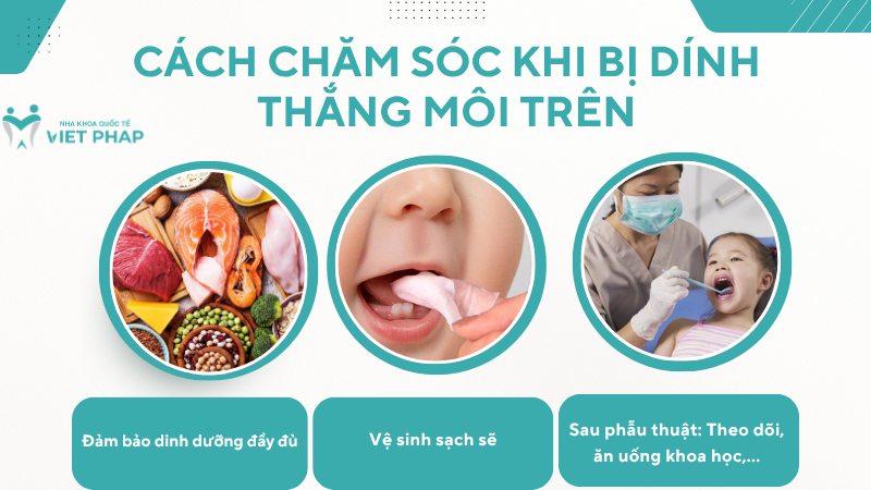 Cách chăm sóc khi bị dính thắng môi trên