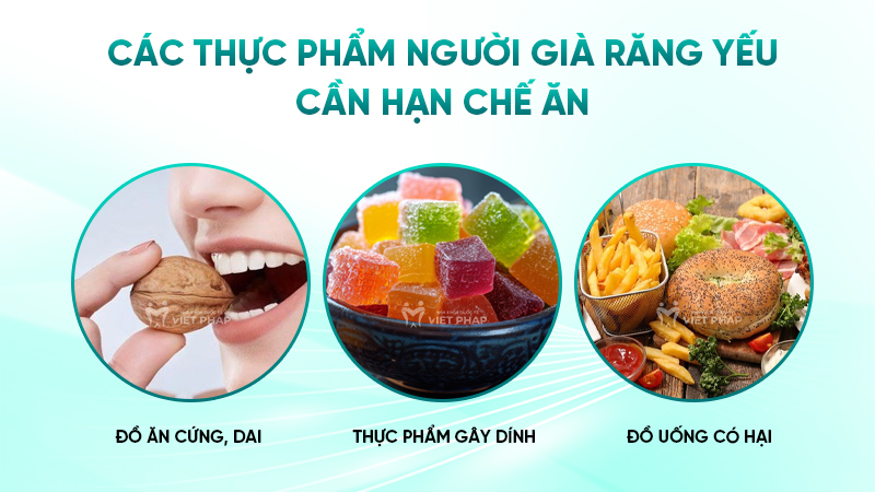 Các thực phẩm người già răng yếu cần hạn chế ăn