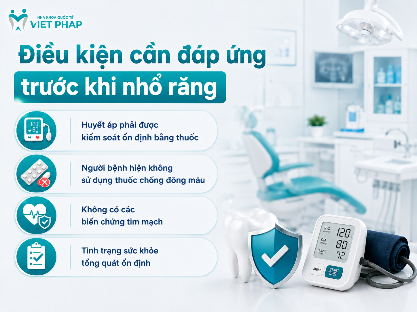 cao huyet ap nho rang duoc khong 4 1 Điều kiện trước khi nhổ răng