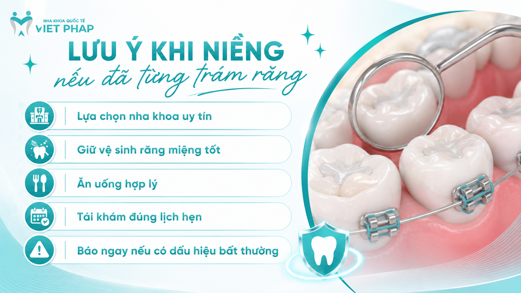 Lưu ý khi niềng nếu đã từng trám răng