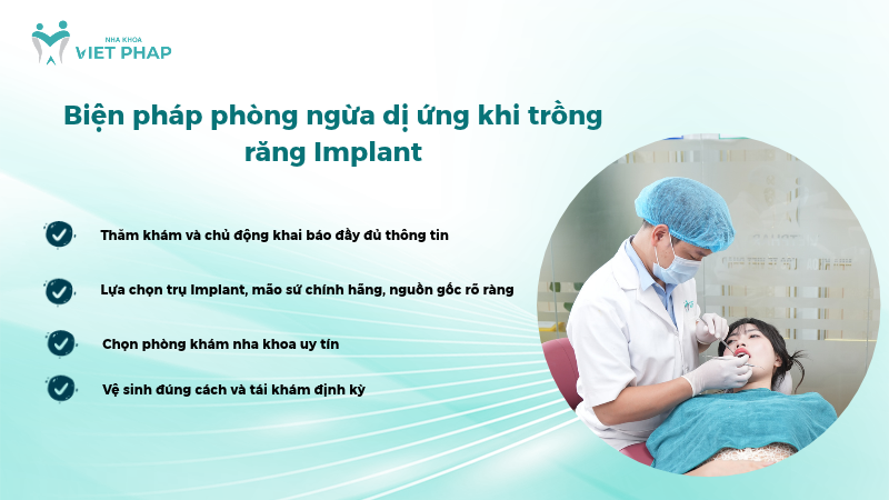 Biện pháp phòng ngừa dị ứng khi trồng răng Implant 